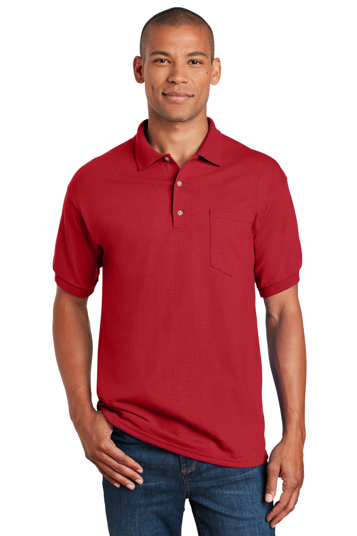 Custom Embroidered Gildan® DryBlend® 6-Ounce Jersey Knit Sport Shirt with Pocket. 8900