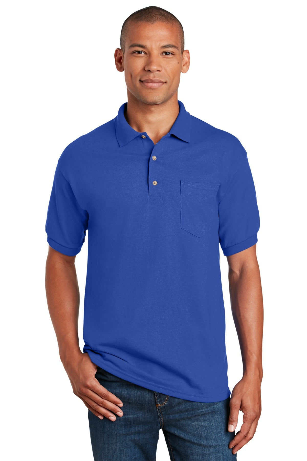 Custom Embroidered Gildan® DryBlend® 6-Ounce Jersey Knit Sport Shirt with Pocket. 8900