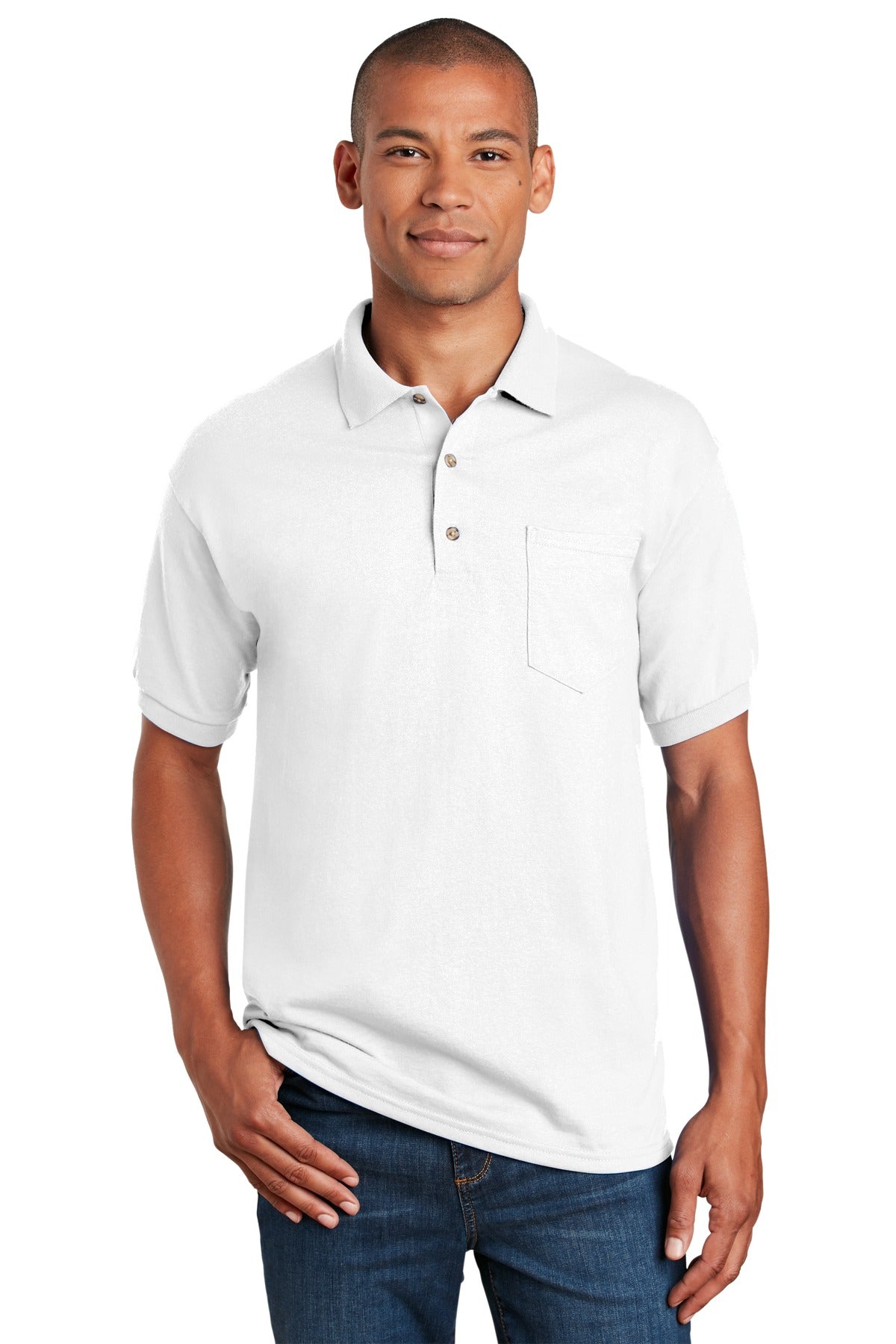 Custom Embroidered Gildan® DryBlend® 6-Ounce Jersey Knit Sport Shirt with Pocket. 8900