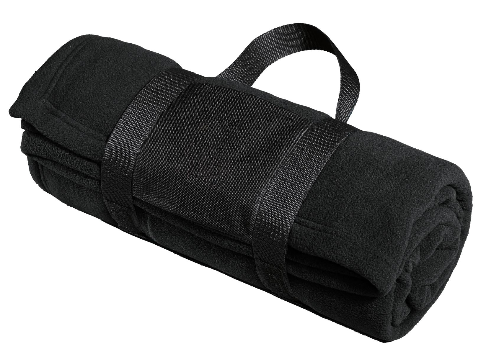 Custom Embroidered - Port Authority® Fleece Blanket with Carrying Strap. BP20