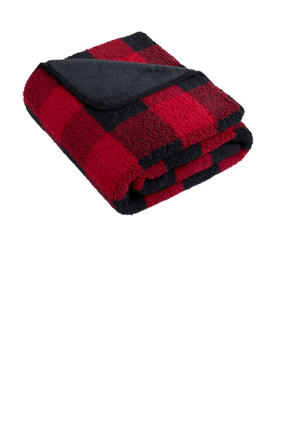 Custom Embroidered - Port Authority® Double-Sided Sherpa/Plush Blanket BP48