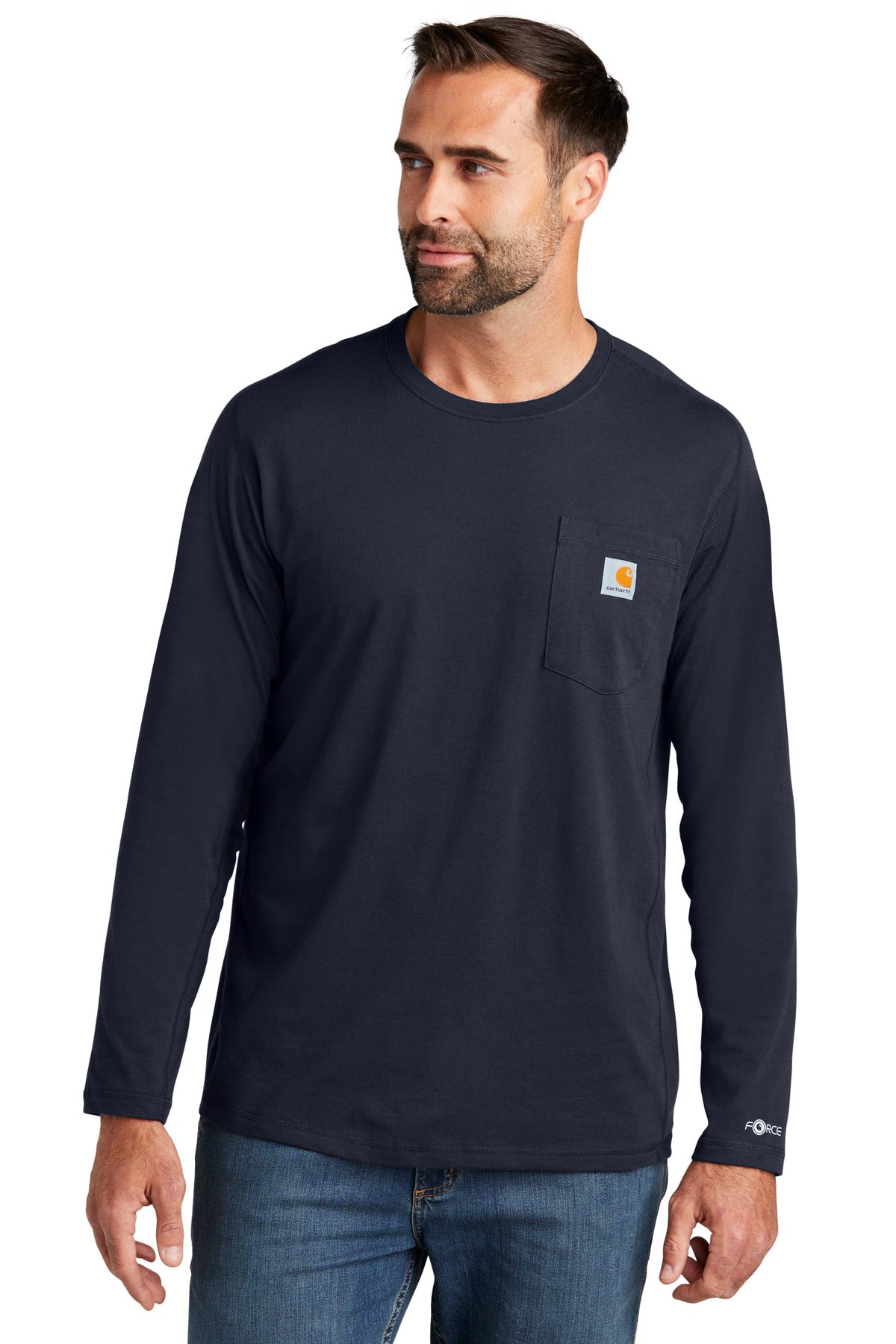 Custom Embroidered - Carhartt Force® Long Sleeve Pocket T-Shirt CT104617