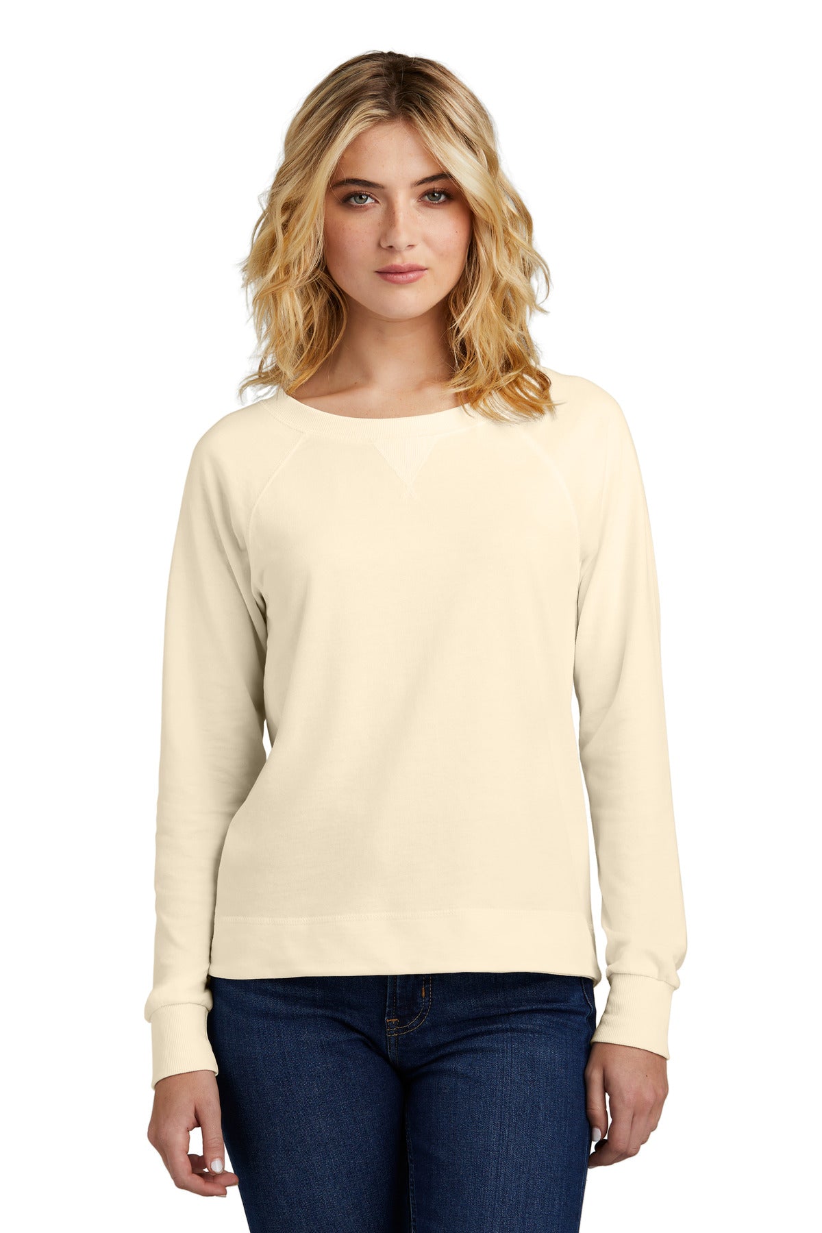 District® Women's Featherweight French Terry™ Long Sleeve Crewneck DT672