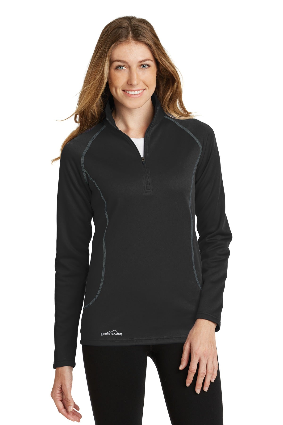 Custom Embroidered - Eddie Bauer® Ladies Smooth Fleece 1/2-Zip. EB237