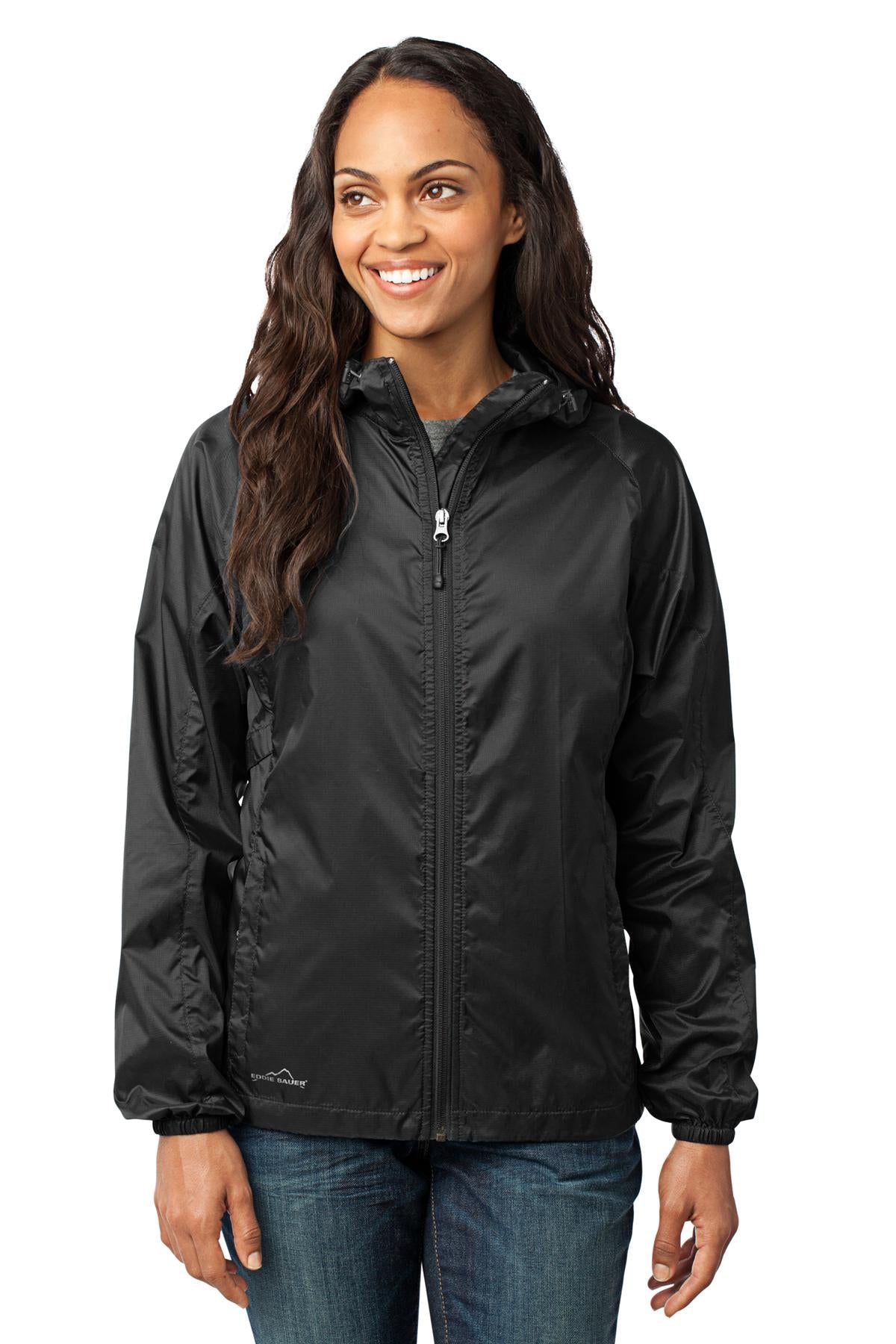 Custom Embroidered - Eddie Bauer® - Ladies Packable Wind Jacket. EB501