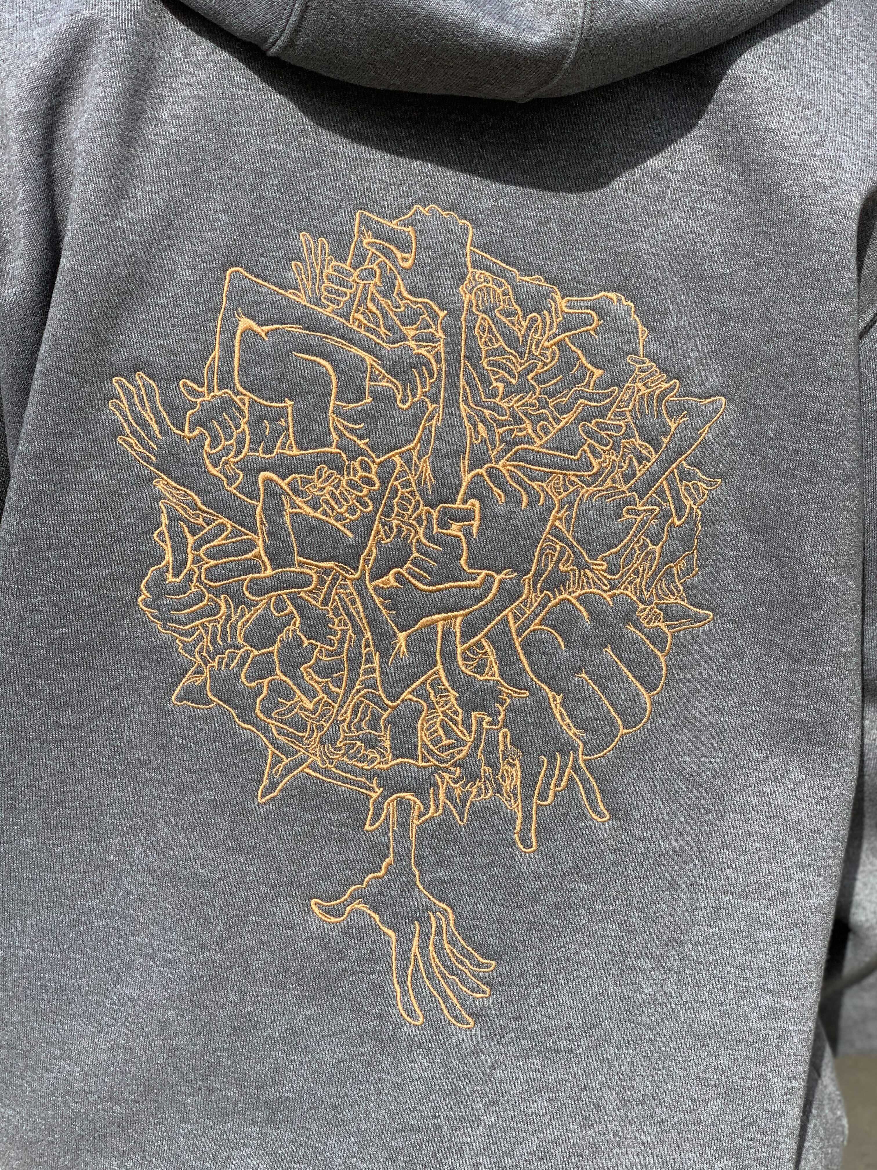 Reach by Larry Lurch Fagan - Custom Embroidery on Zip-Up Sweater