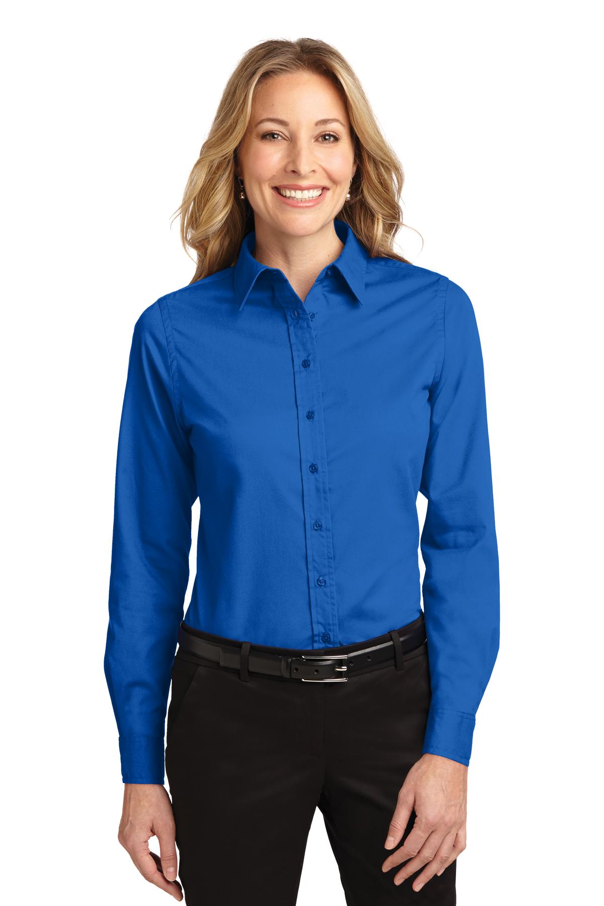 Custom Embroidered - Port Authority® Ladies Long Sleeve Easy Care Shirt. L608