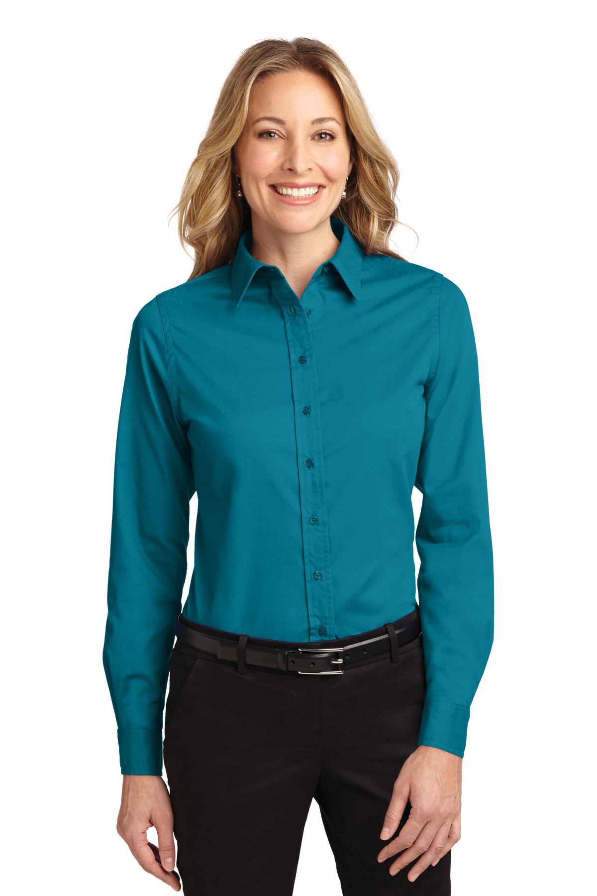 Custom Embroidered - Port Authority® Ladies Long Sleeve Easy Care Shirt. L608