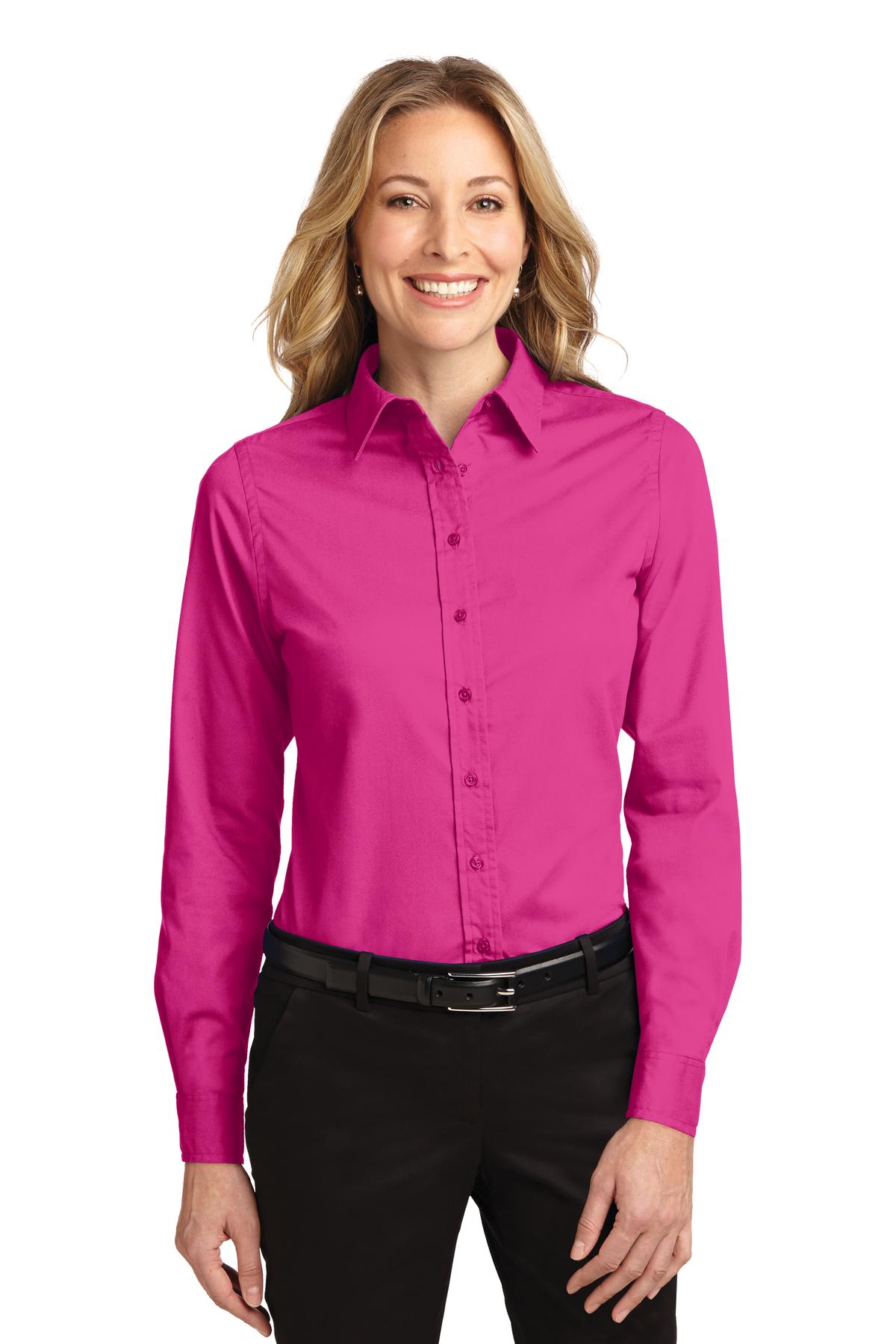 Custom Embroidered - Port Authority® Ladies Long Sleeve Easy Care Shirt. L608
