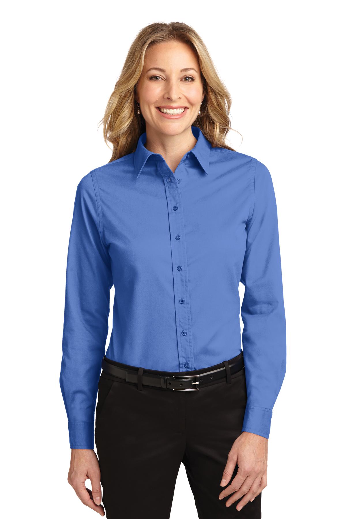 Custom Embroidered - Port Authority® Ladies Long Sleeve Easy Care Shirt. L608