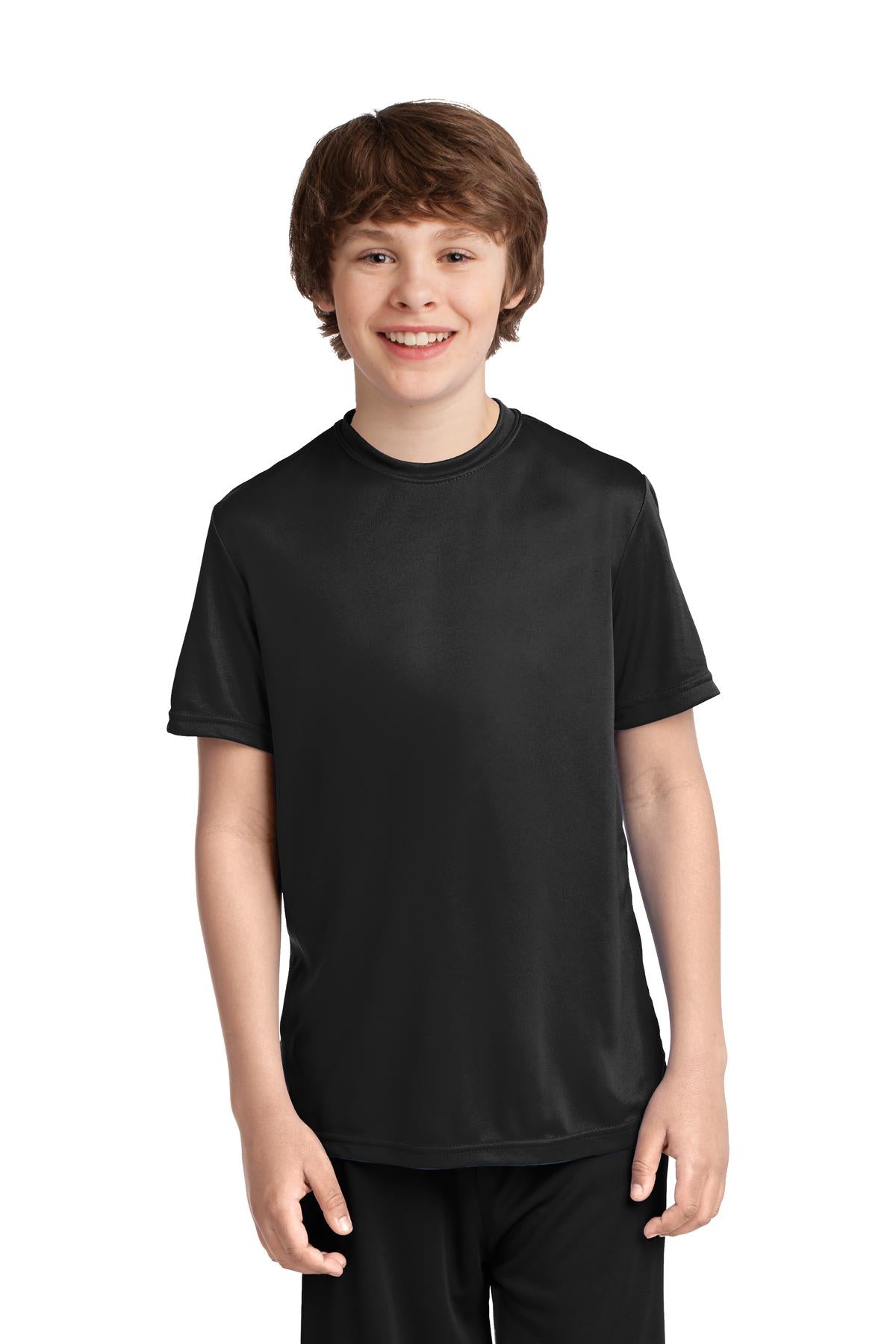 Custom Embroidered - Port & Company® Youth Performance Tee. PC380Y