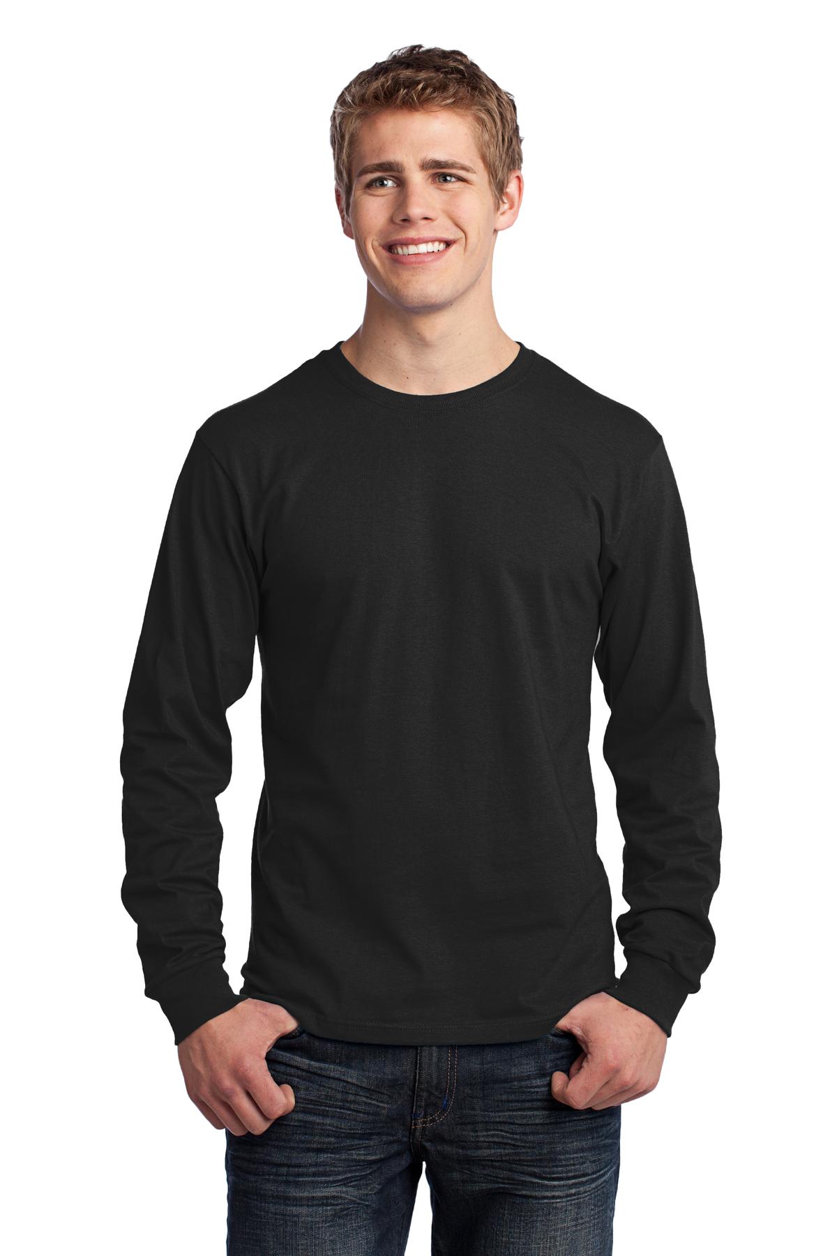 Custom Embroidered - Port & Company® - Long Sleeve Core Cotton Tee. PC54LS