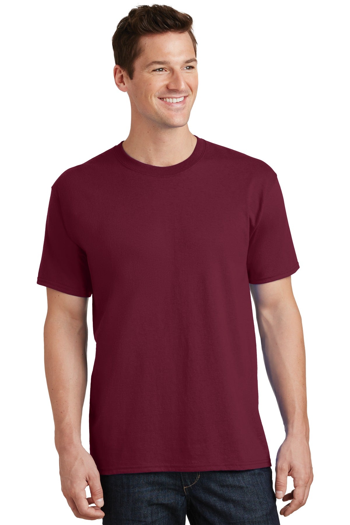 Custom Embroidered - Port & Company® - Core Cotton Tee. PC54