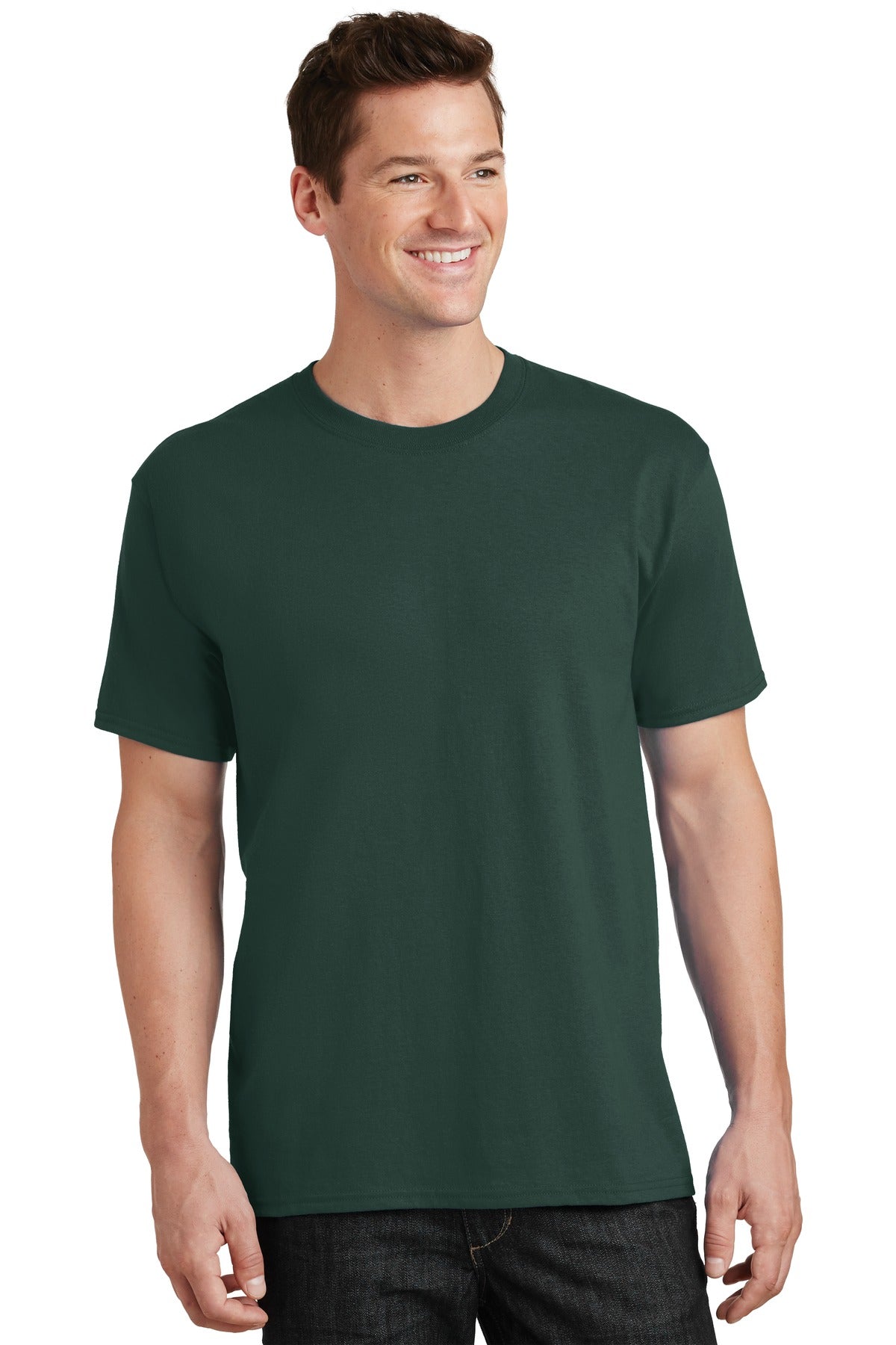 Custom Embroidered - Port & Company® - Core Cotton Tee. PC54