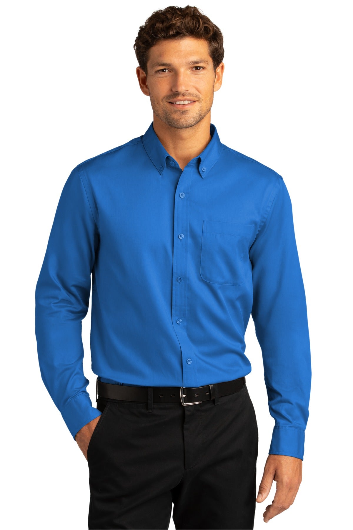 Port Authority® Long Sleeve SuperPro React™ Twill Shirt. W808