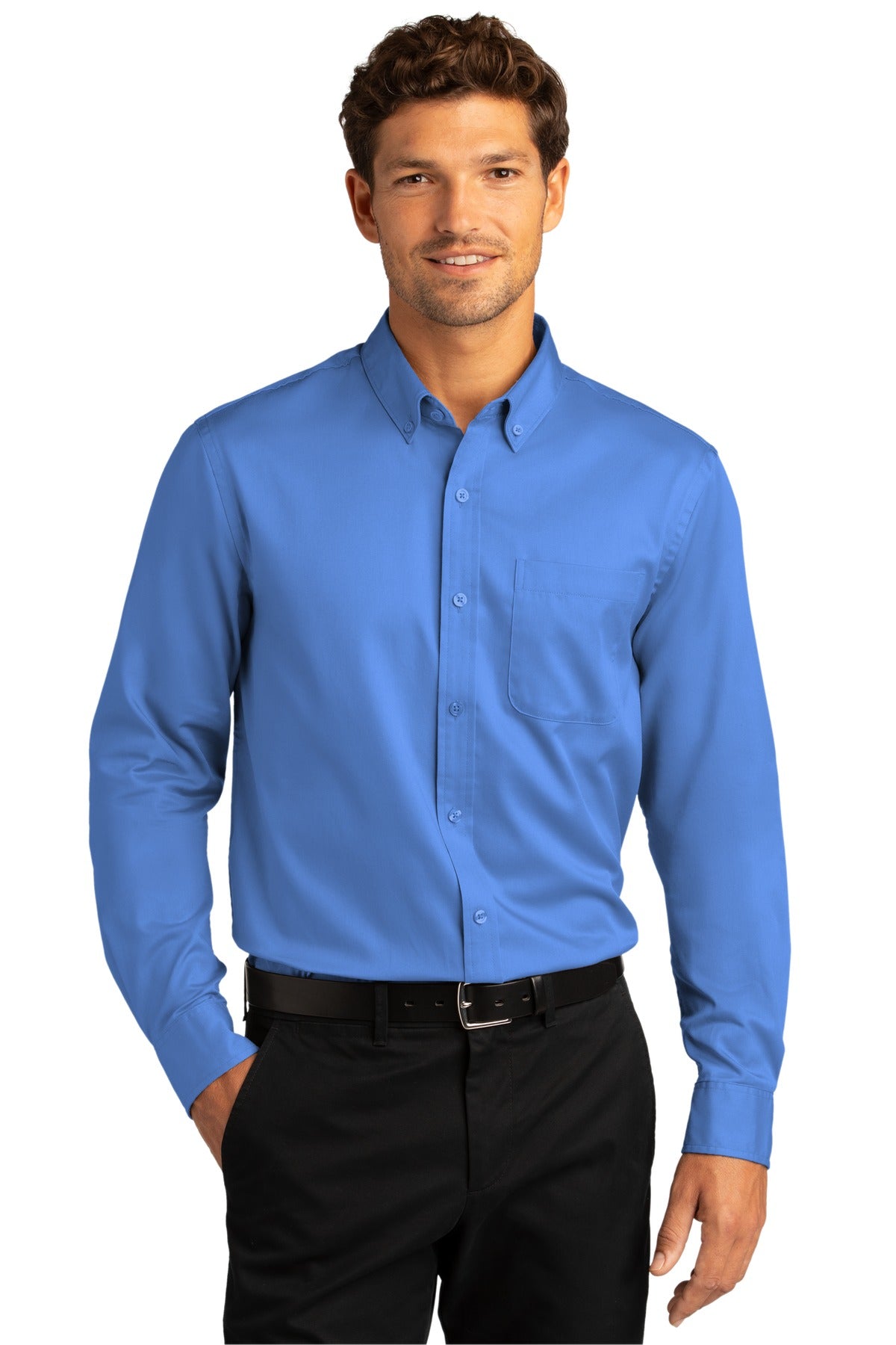 Port Authority® Long Sleeve SuperPro React™ Twill Shirt. W808