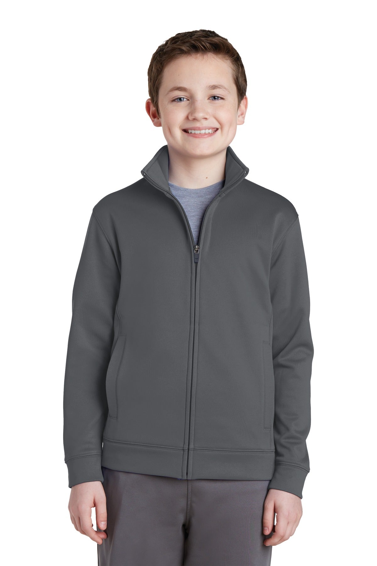 Custom Embroidered Sport-Tek® Youth Sport-Wick® Fleece Full-Zip Jacket.  YST241