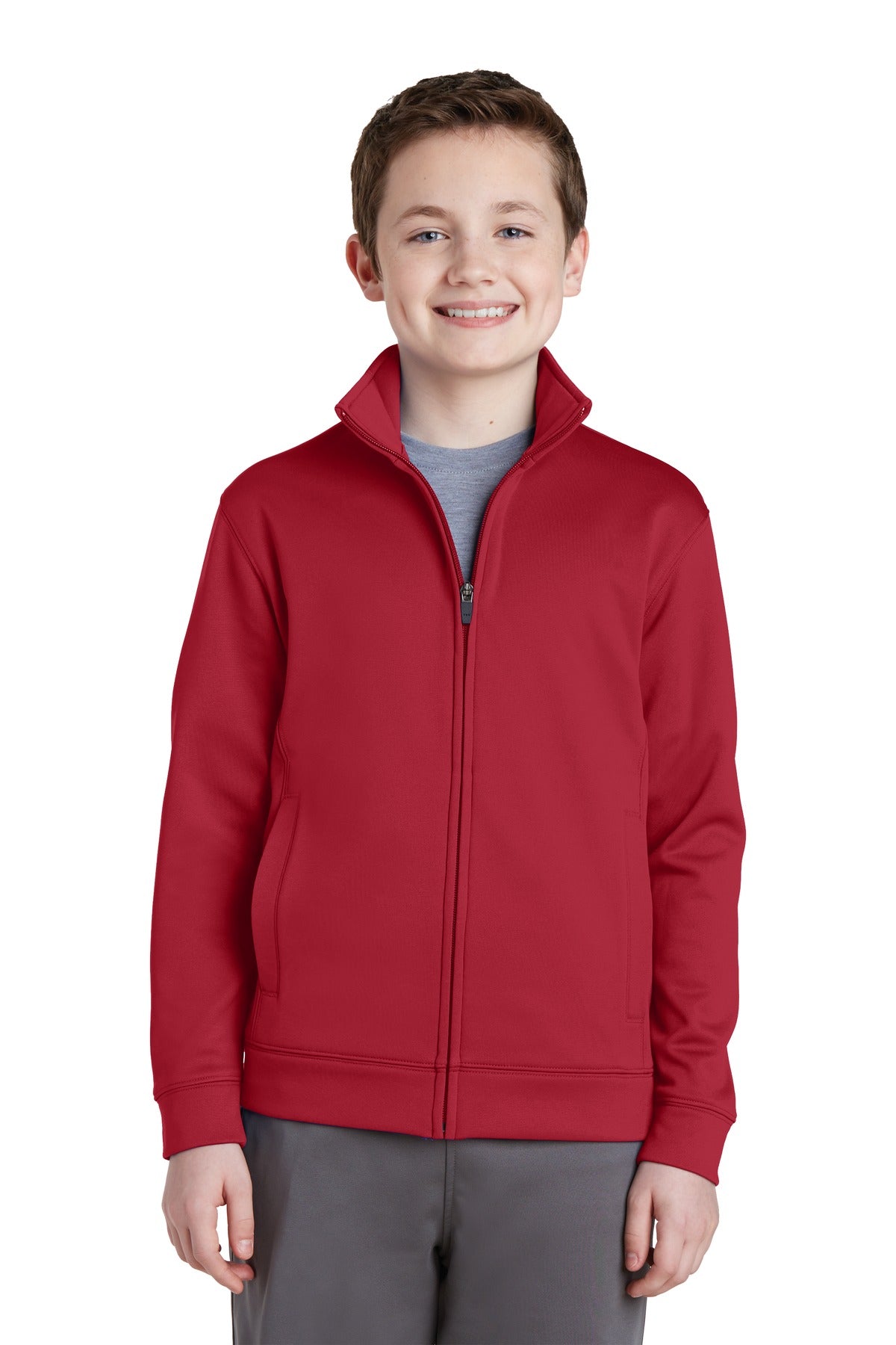 Custom Embroidered Sport-Tek® Youth Sport-Wick® Fleece Full-Zip Jacket. YST241