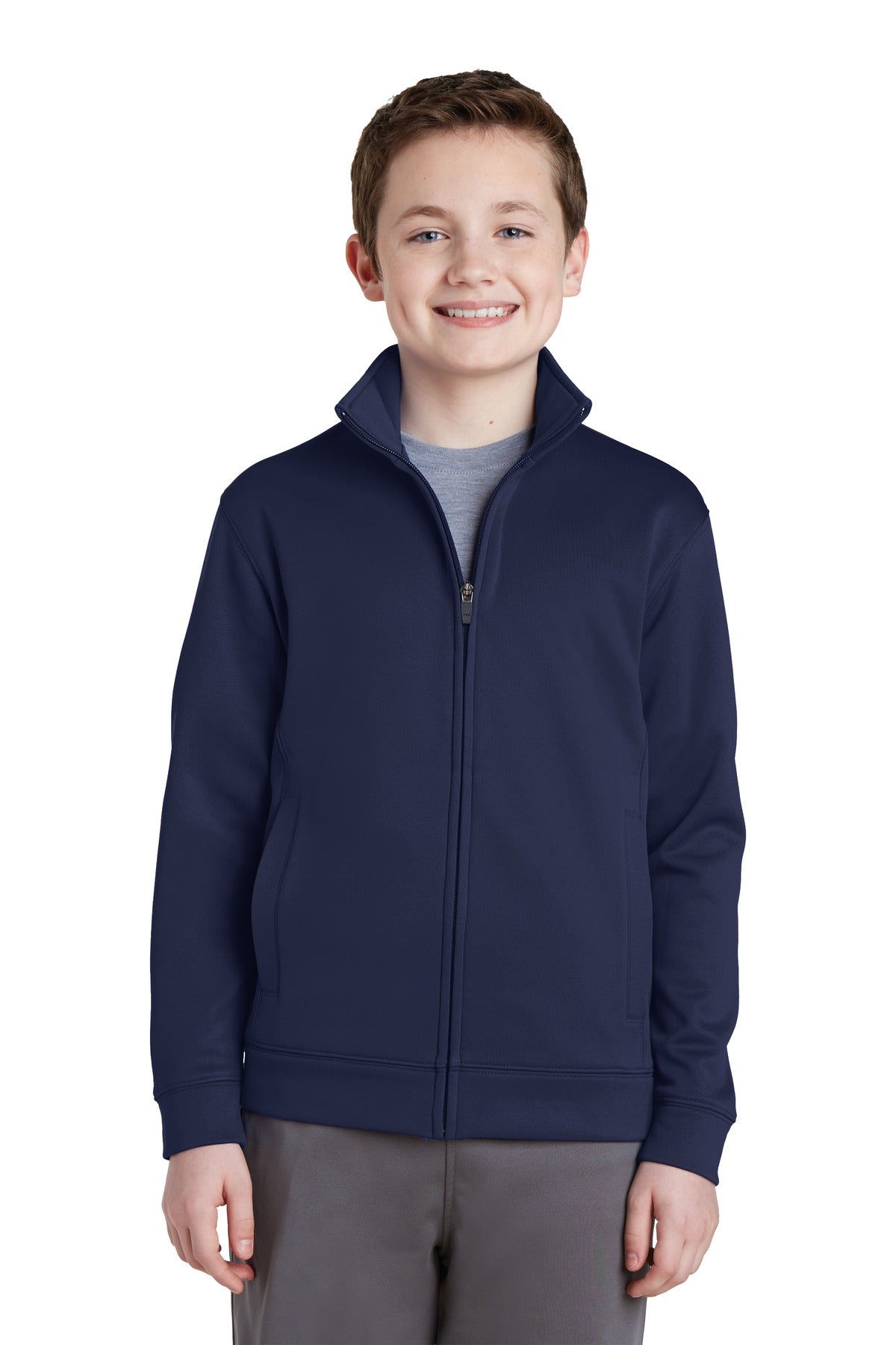 Custom Embroidered Sport-Tek® Youth Sport-Wick® Fleece Full-Zip Jacket. YST241