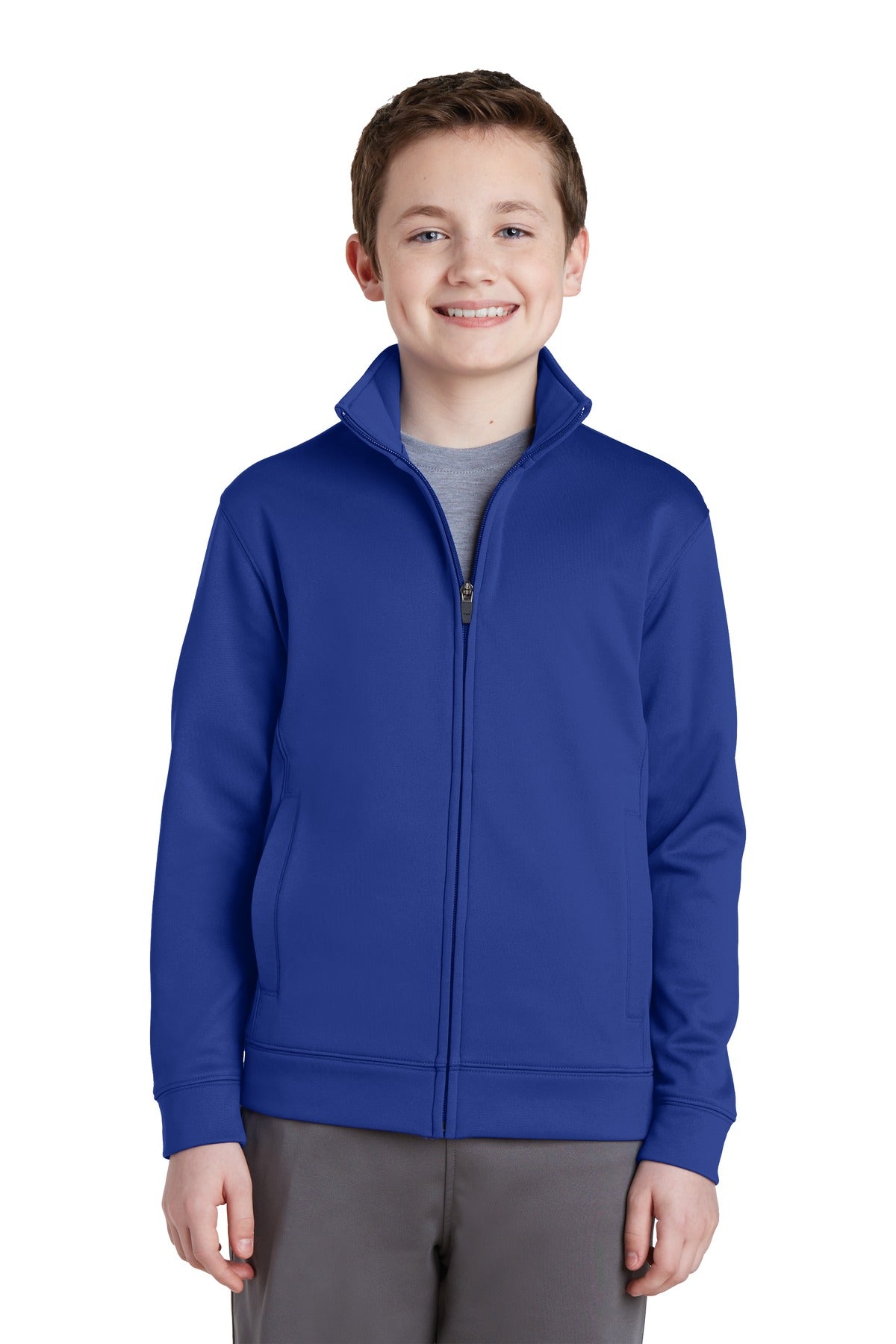 Custom Embroidered Sport-Tek® Youth Sport-Wick® Fleece Full-Zip Jacket. YST241