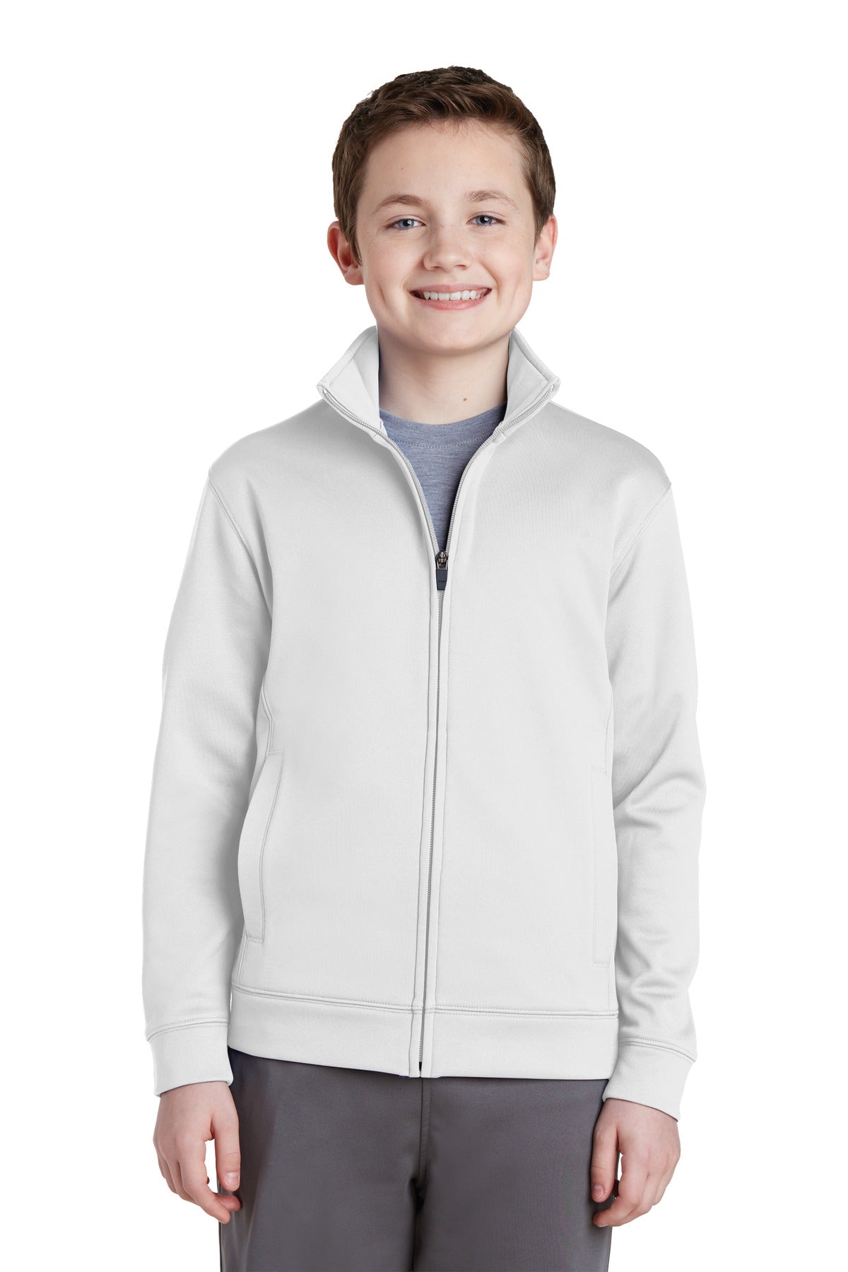 Custom Embroidered Sport-Tek® Youth Sport-Wick® Fleece Full-Zip Jacket. YST241
