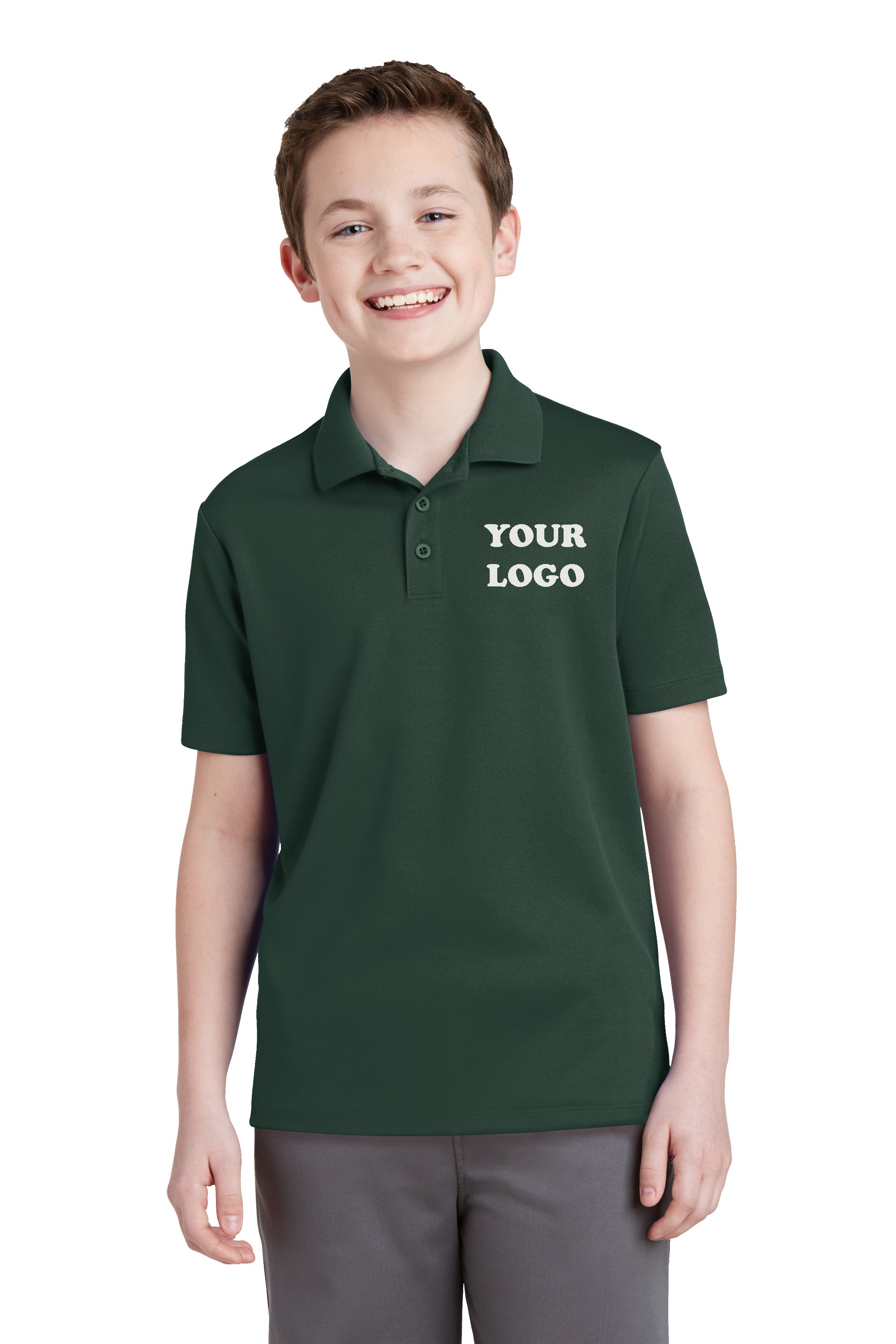 Custom Embroidered Leaman Elementary - Sport-Tek Youth PosiCharge RacerMesh Polo