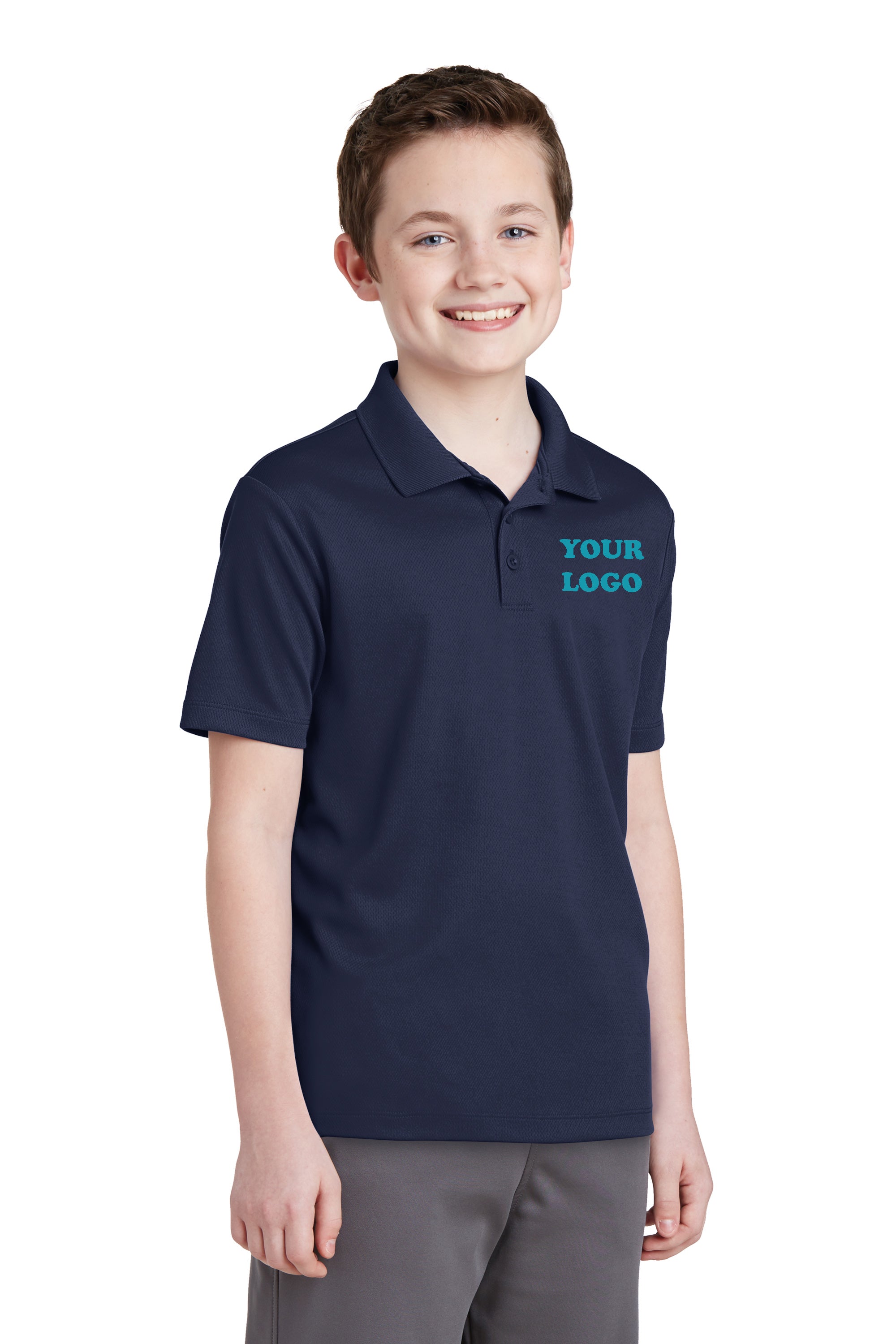 Custom Embroidered Leaman Elementary - Sport-Tek Youth PosiCharge RacerMesh Polo