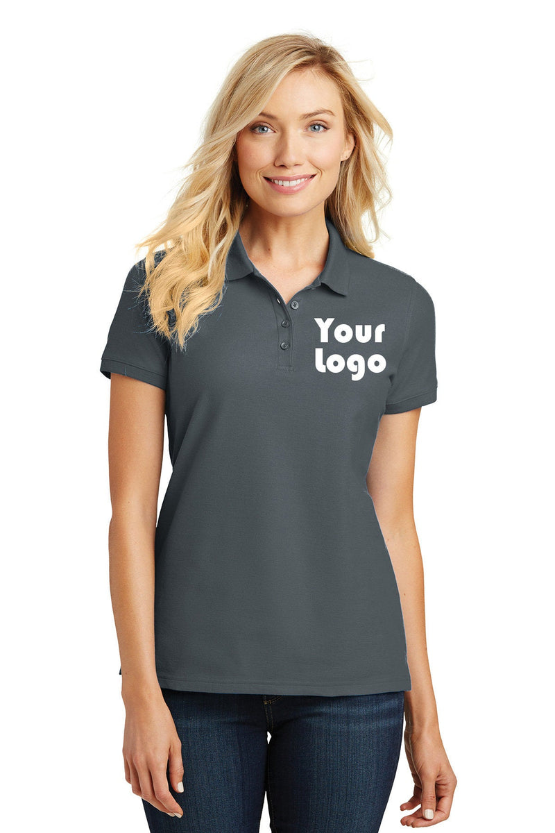 Custom Women's Long Sleeve Pique Polo Shirt