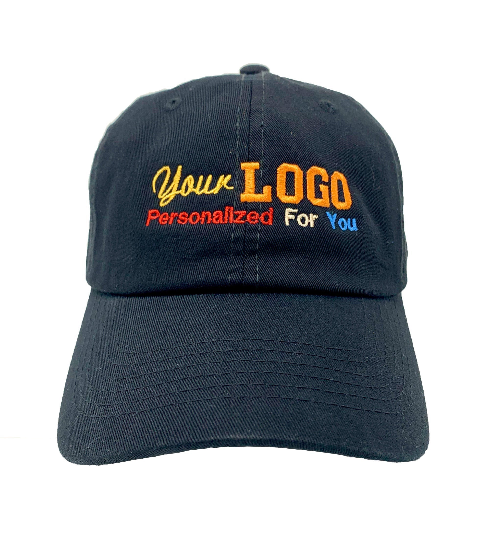 Custom Embroidered Dad Hats 100% Cotton 6-Panel Twill Cap with Adjus