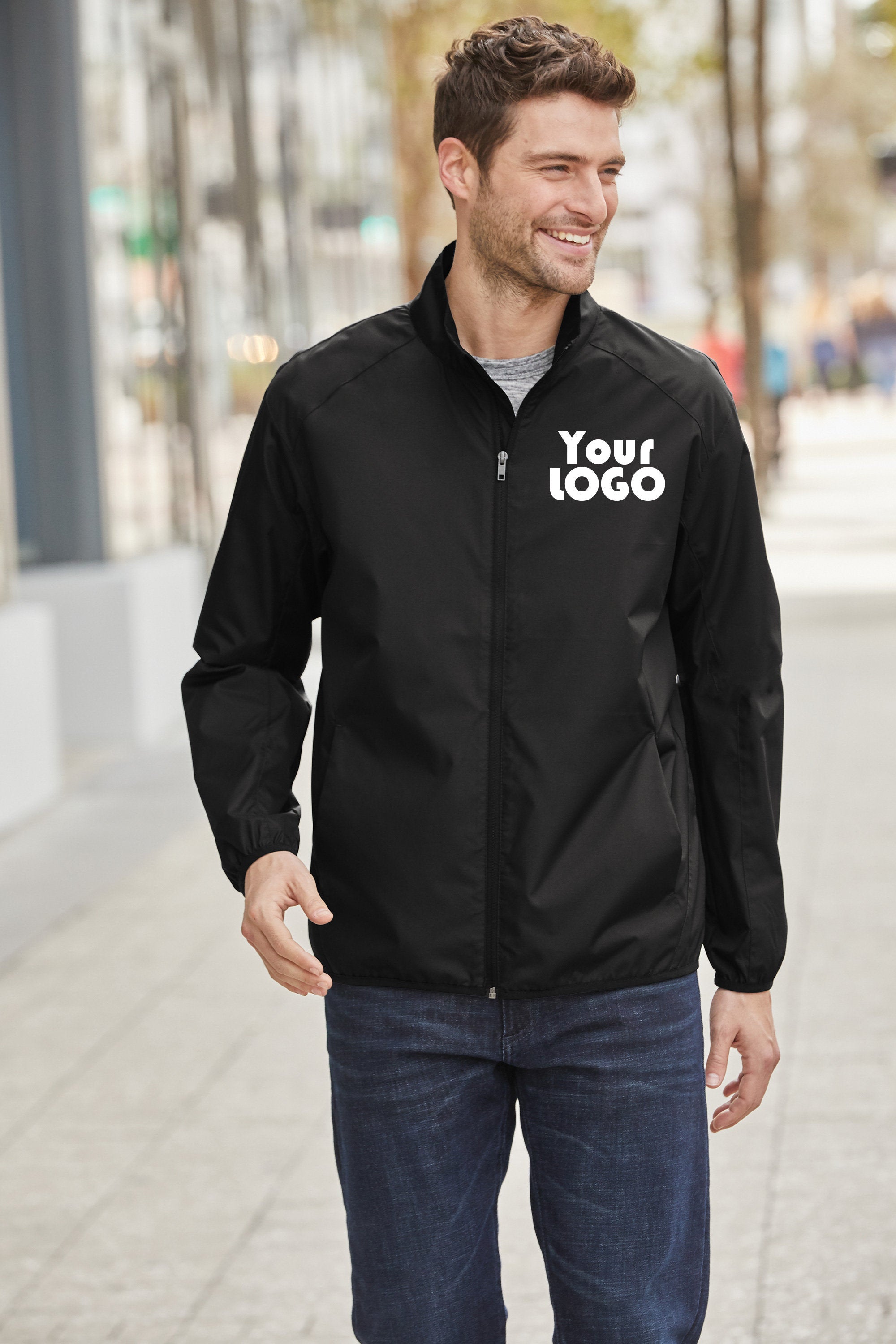 Custom Embroidered Men's Zephyr Full-Zip Golf Jacket - Personalized For You - Artwork Embroidery, Text, or Monogram, Max Size: 4in by 4in