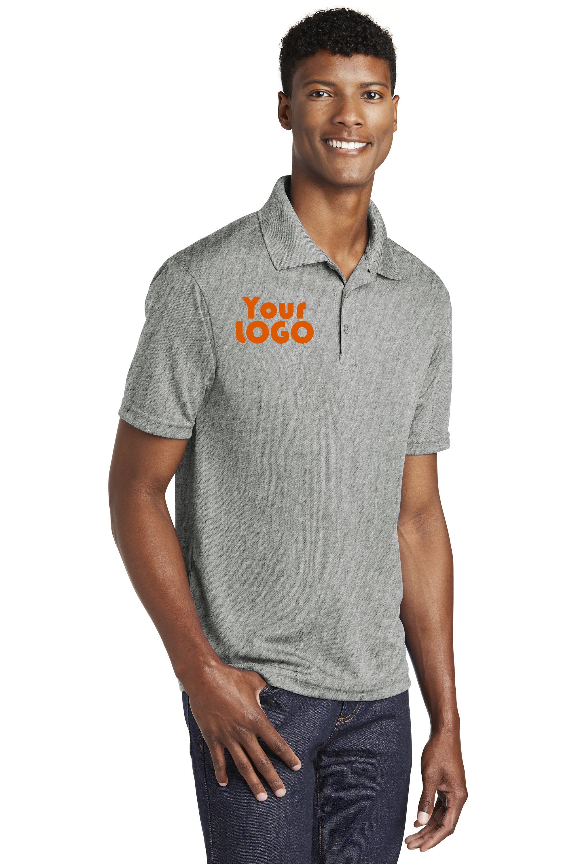 Custom Embroidery on Performance Polo Shirt - Sport-Tek PosiCharge RacerMesh Polo ST640 Monogram Polo