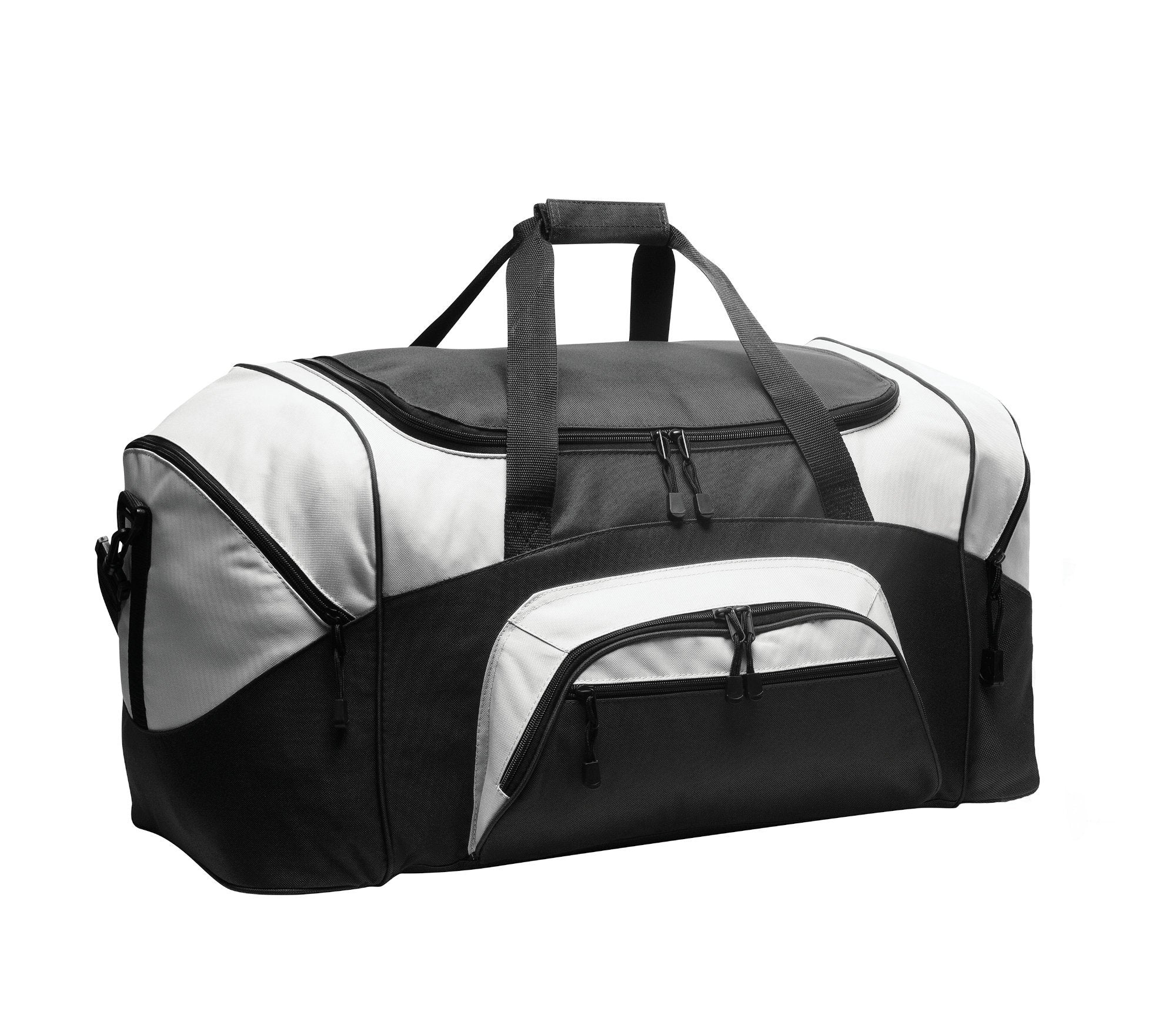 Custom Embroidery on Standard Colorblock Sport Duffel - Personalized Duffel Bag