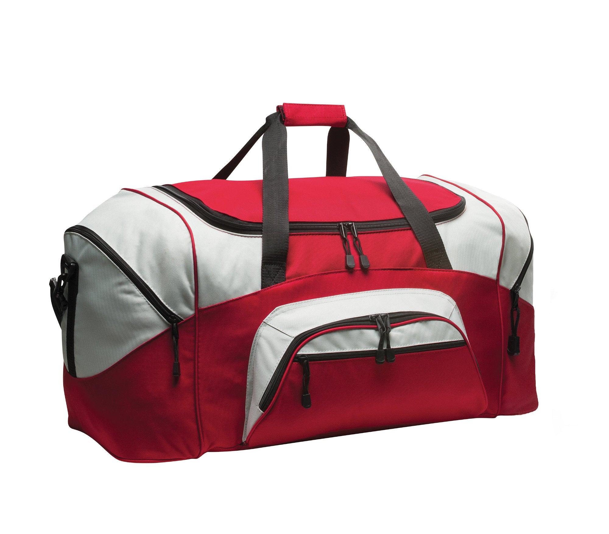 Custom Embroidery on Standard Colorblock Sport Duffel - Personalized Duffel Bag