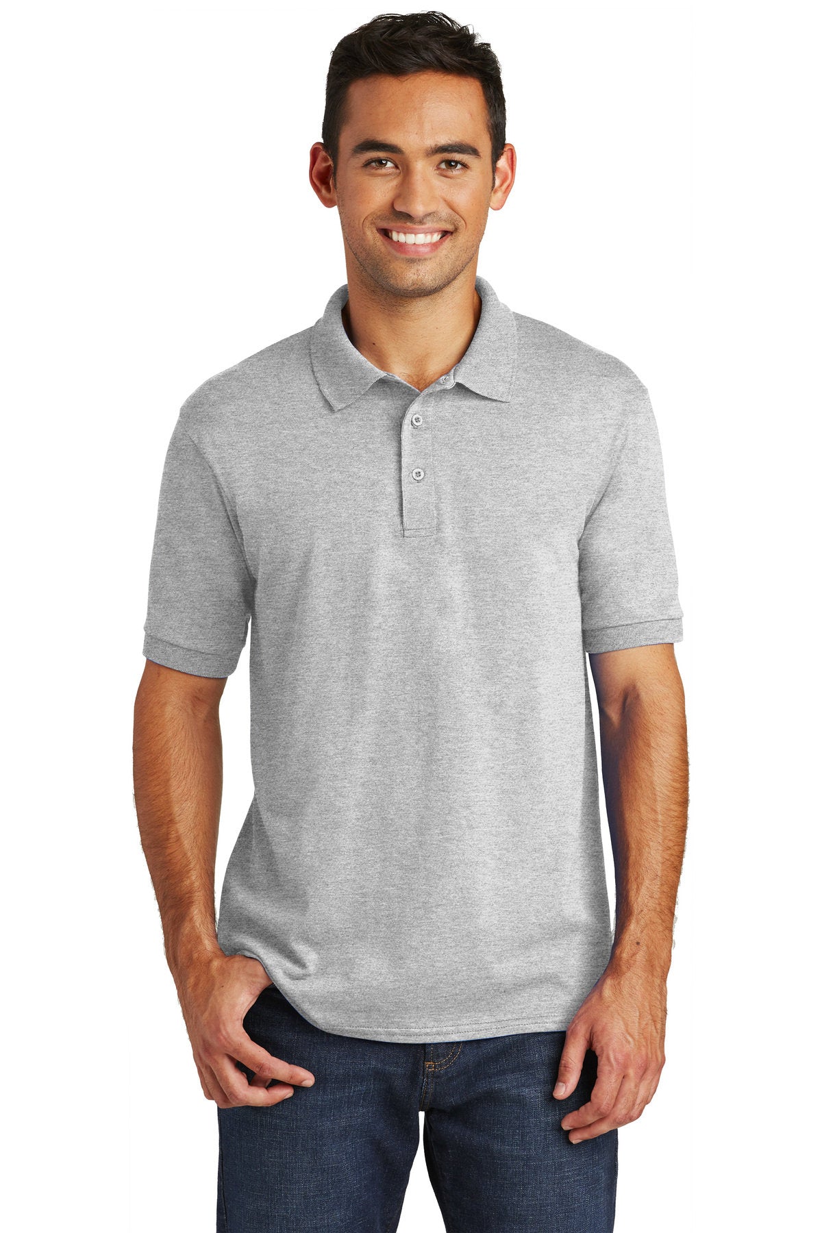 Custom Embroider Core Blend Jersey Knit Polo - Includes 4in x 4in Embroidery - No Setup Cost