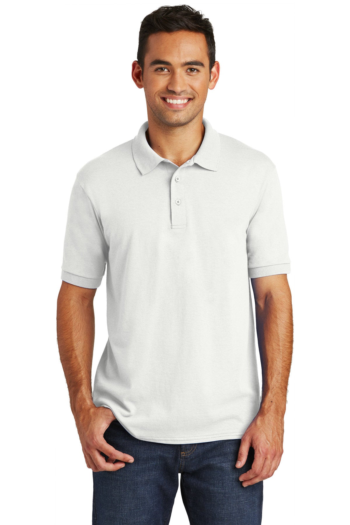 Custom Embroider Core Blend Jersey Knit Polo - Includes 4in x 4in Embroidery - No Setup Cost