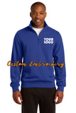 Custom Embroidered Men&#39;s Quarter 1/4 Zip  Sweatshirt - Includes 4in x 4in Embroidery - Personalized Men&#39;s Sweater