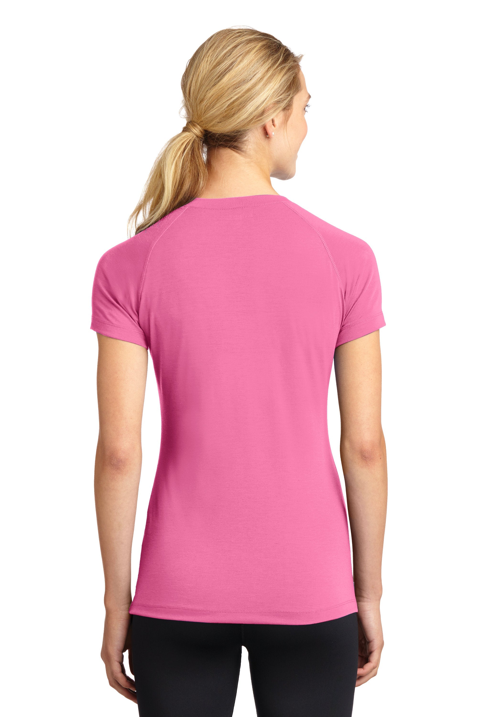 Custom Embroidered Ladies Ultimate Performance V-Neck T-shirt Tee - Includes 4in x 4in Embroidery - No Setup