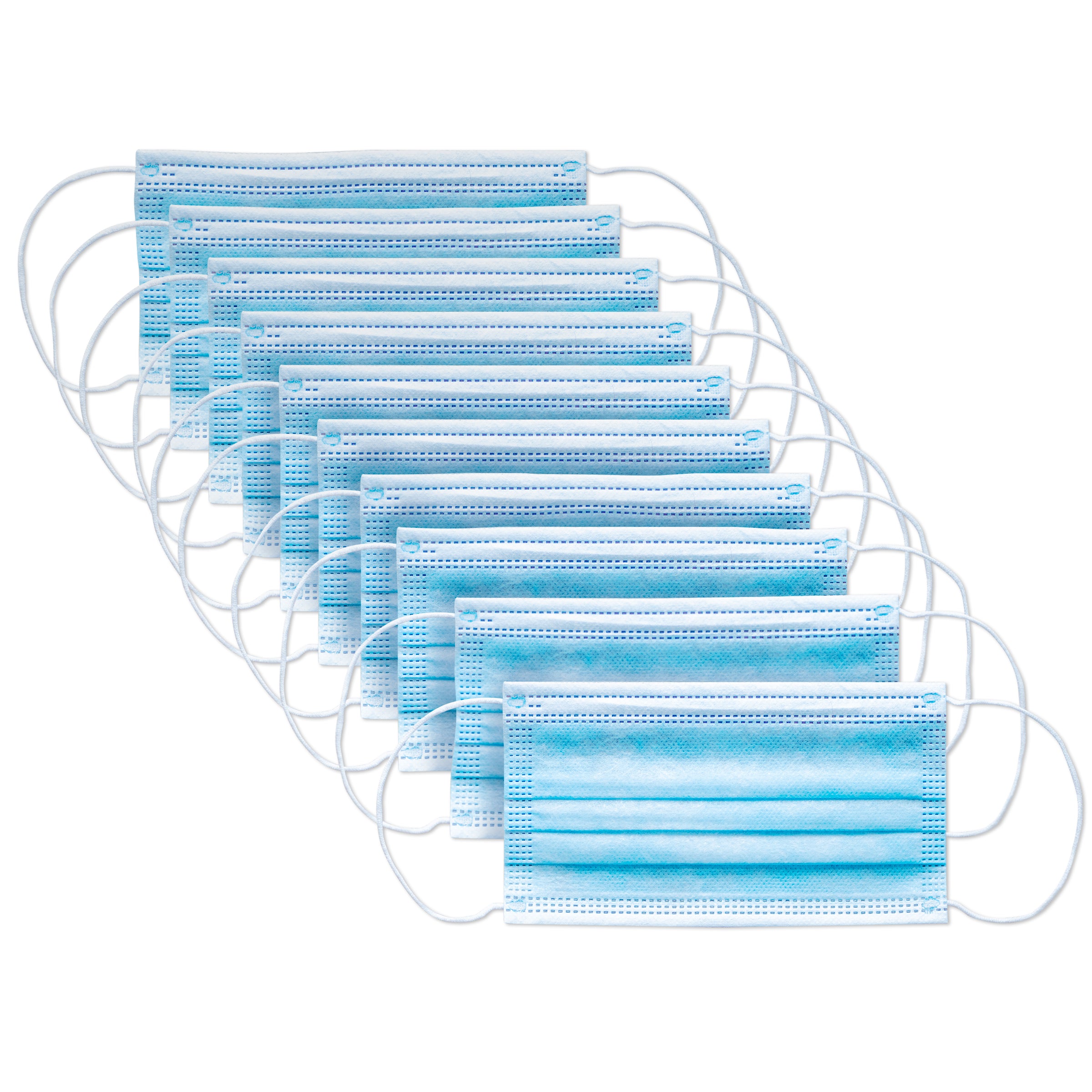 Custom Embroidered or DTF Printed - OTTO CAP® 3-Ply Disposable Earloop Face Masks – 10pc Travel Packs (100 Pieces / Box)