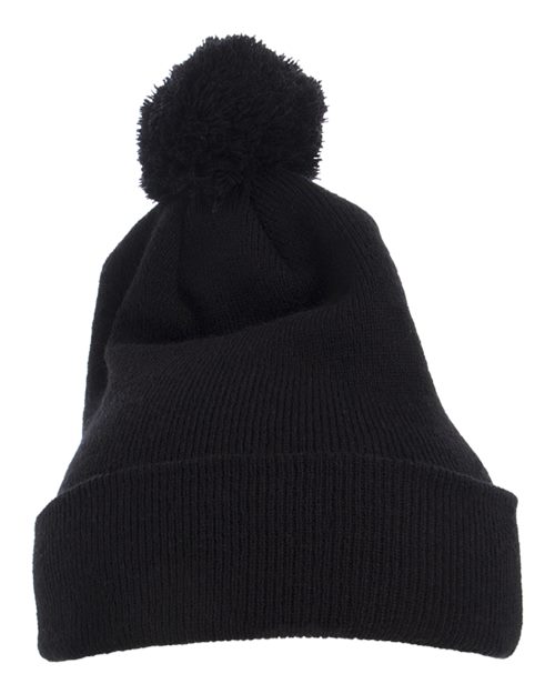 Custom Embroidered - YP Classics - Pom-Pom Cuffed Knit Beanie - 1501P