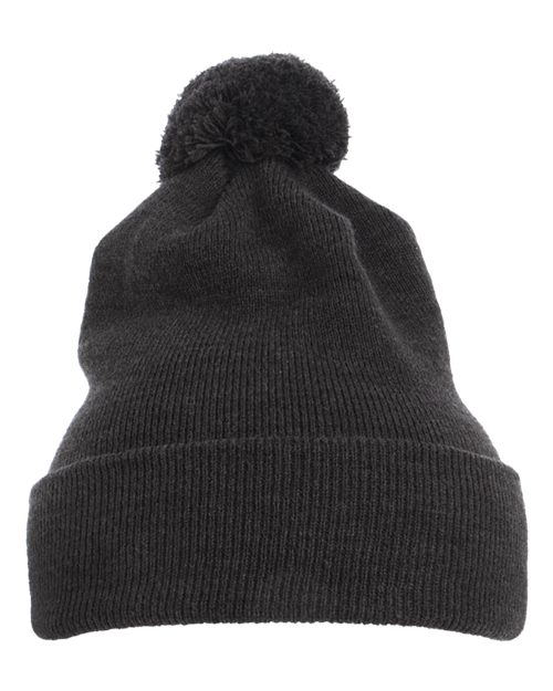 Custom Embroidered - YP Classics - Pom-Pom Cuffed Knit Beanie - 1501P