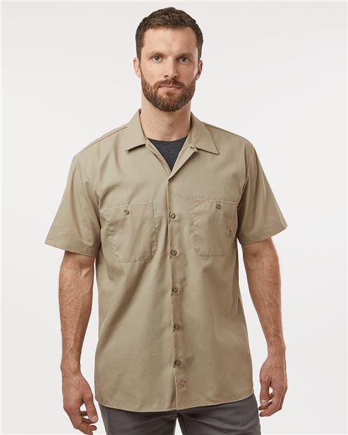 Custom Embroidered - Dickies - Men's Industrial Short Sleeve Work Shirt - S535