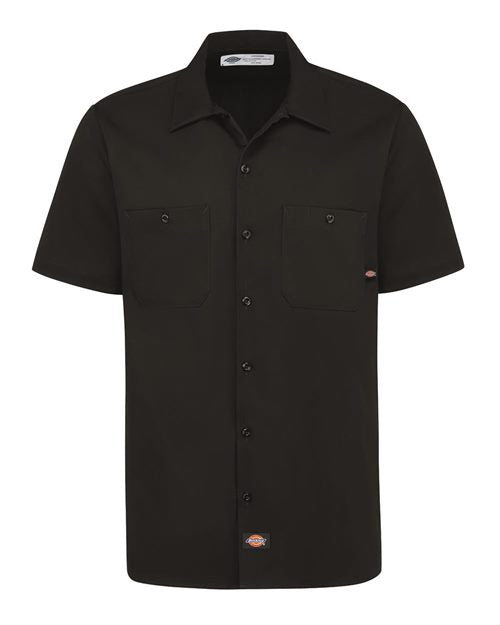 Custom Embroidered - Dickies - Men's Industrial Short Sleeve Cotton Work Shirt - S307