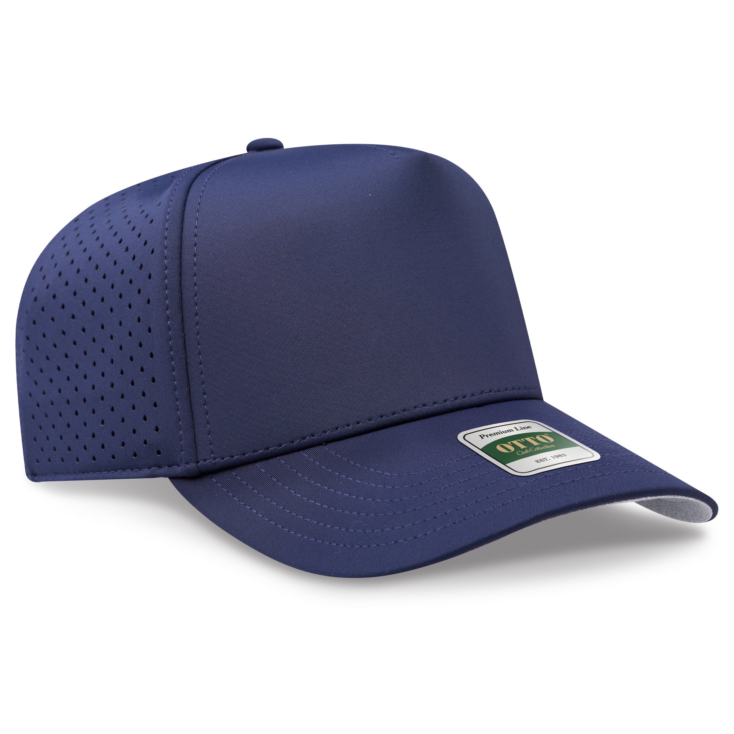 Custom Embroidered or DTF Printed - OTTO CAP® COMFY FIT® Club Collection 5 Panel Mid Profile Perforated Cap