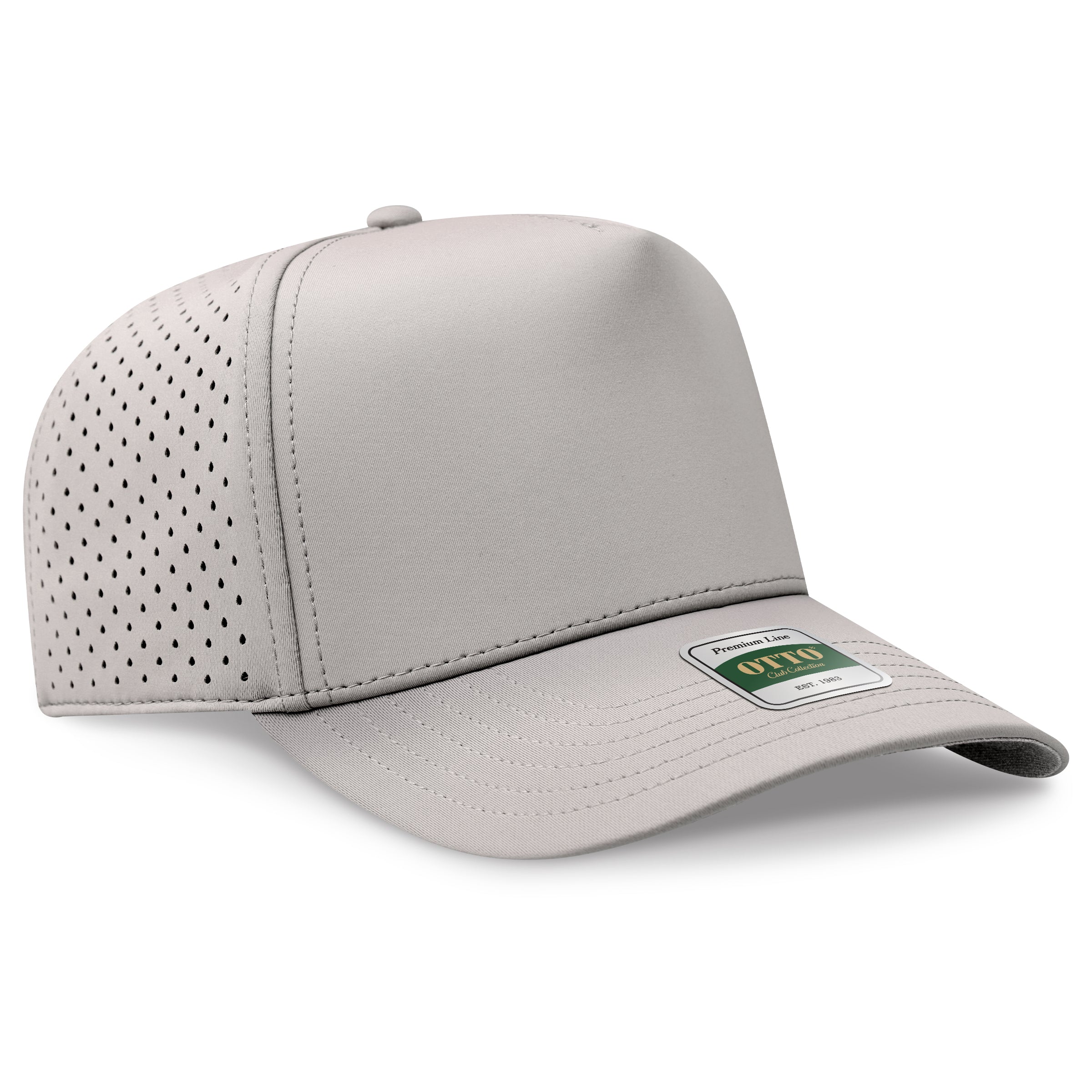 Custom Embroidered or DTF Printed - OTTO CAP® COMFY FIT® Club Collection 5 Panel Mid Profile Perforated Cap