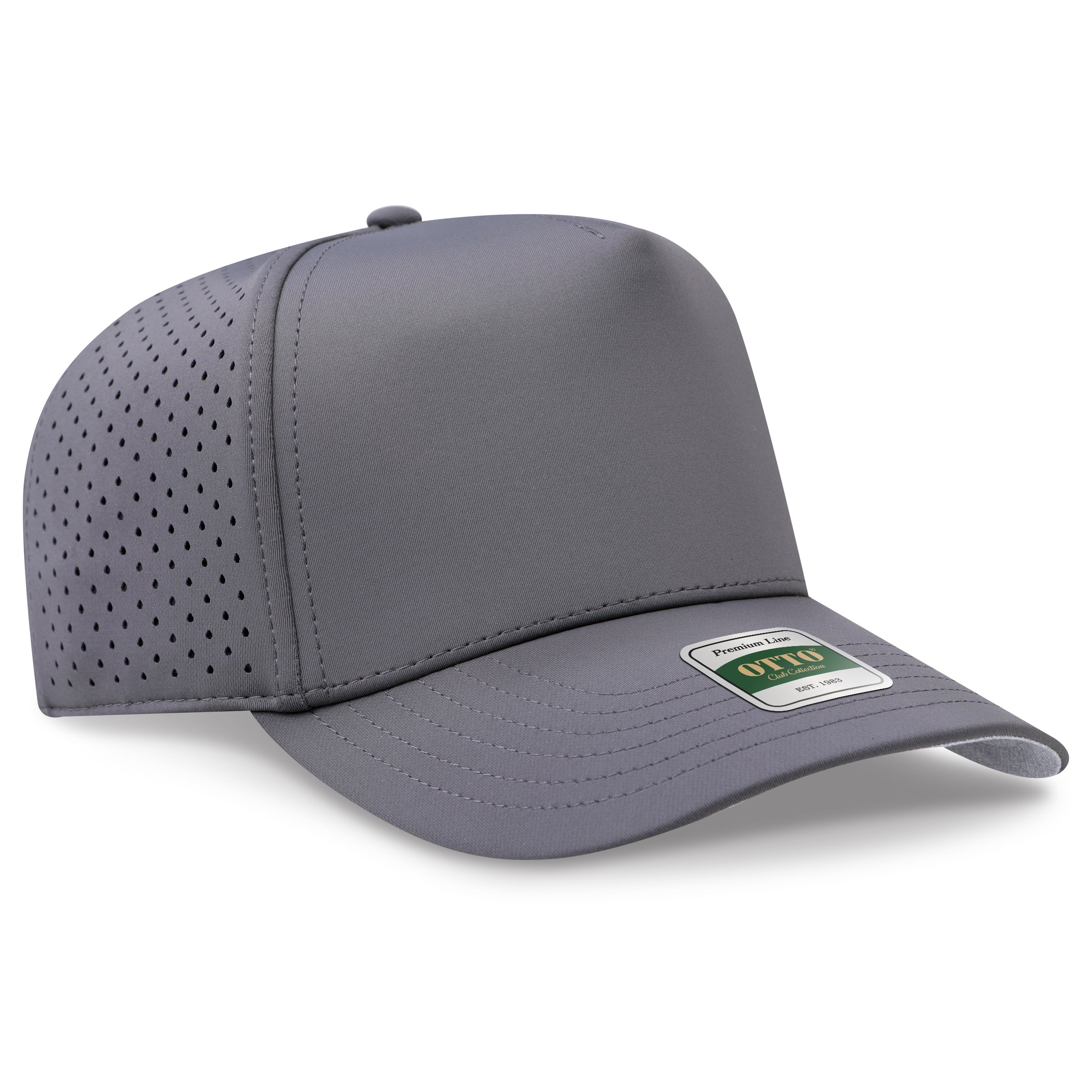 Custom Embroidered or DTF Printed - OTTO CAP® COMFY FIT® Club Collection 5 Panel Mid Profile Perforated Cap