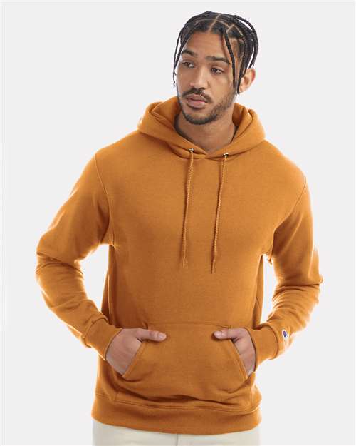 Custom Embroidered - Champion - Powerblend® Hooded Sweatshirt - Gold Glint - S700