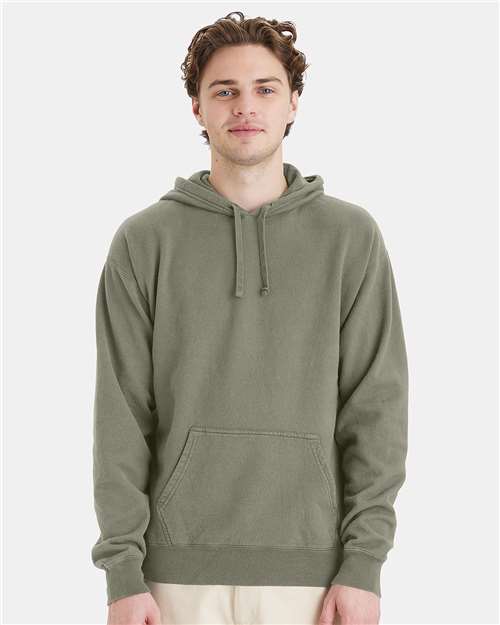Custom Embroidered - ComfortWash by Hanes - Garment-Dyed Hooded Sweatshirt - Faded Fatigue - GDH450