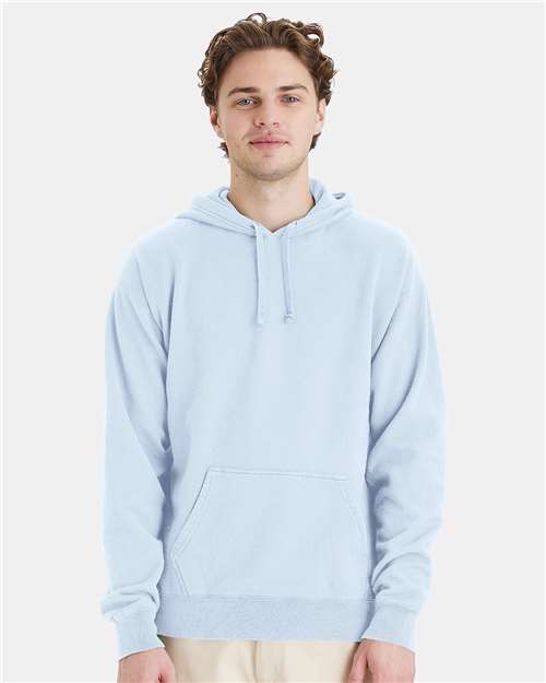 Custom Embroidered - ComfortWash by Hanes - Unisex Garment-Dyed Hooded Sweatshirt - Soothing Blue - GDH450