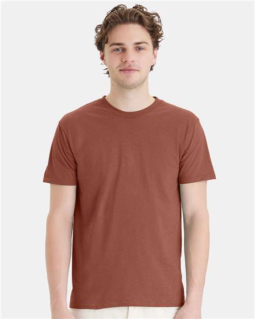 Custom Embroidered - Hanes - Perfect-T T-Shirt - Canyon Rock Brown - 4980