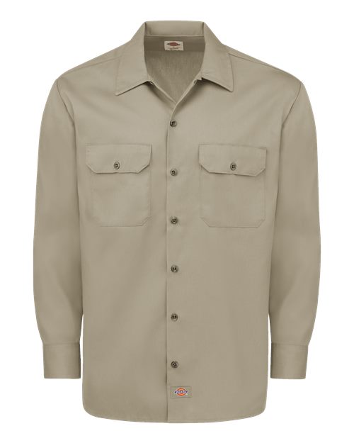 Custom Embroidered - Dickies - Men's Tall Long Sleeve Work Shirt - 5574T